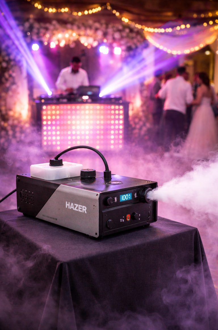 Hazer für sichtbare Lichteffekte und mehr Tiefe auf der Tanzfläche